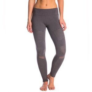 Alo Yoga Athena Moto Leggings Charcoal Gray Size S High Waisted Workout Athletic